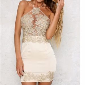 Hello Molly Cosmic Boom Dress in Gold